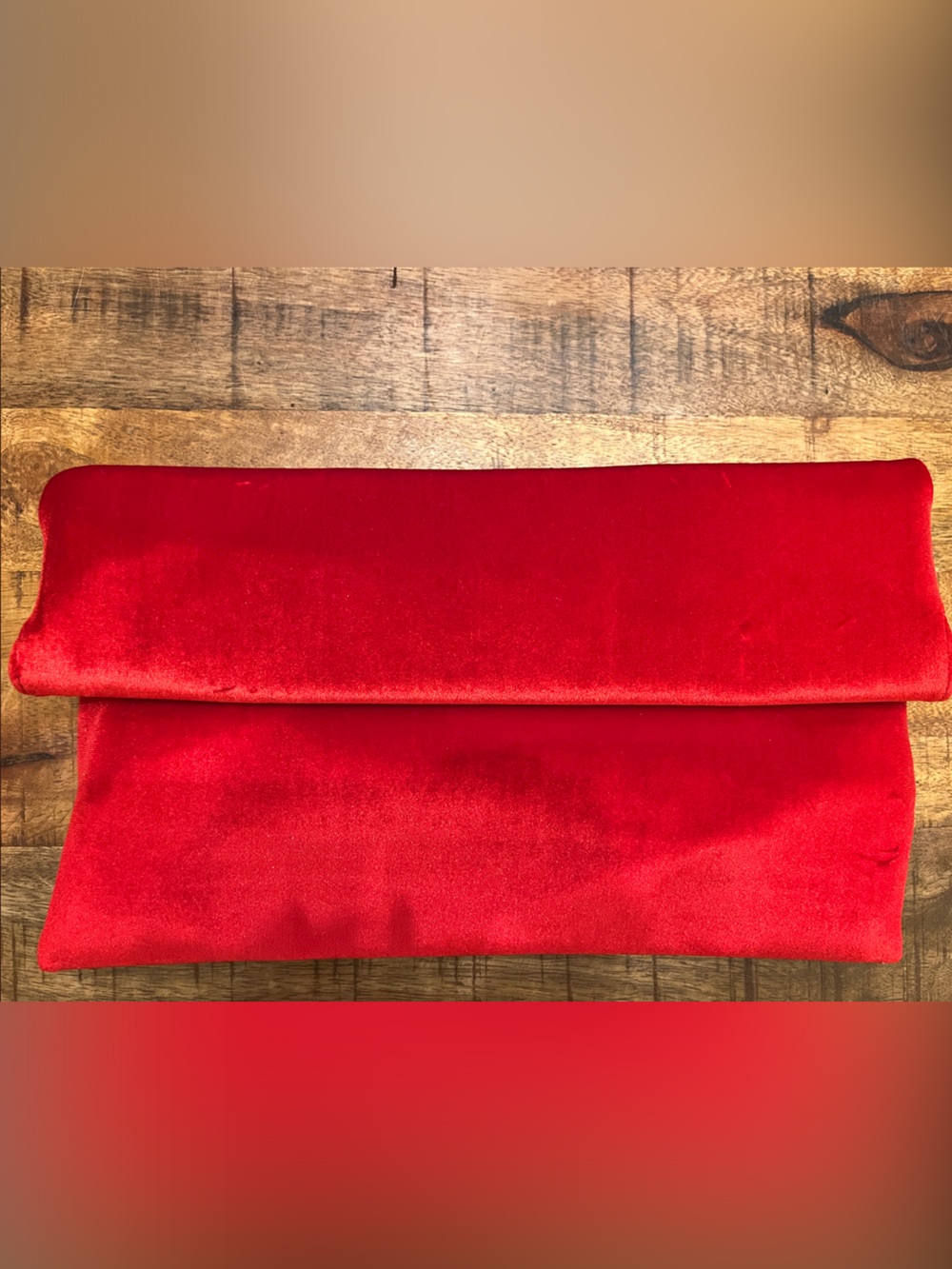 Anthropologie Scarlet Red Foldover Clutch